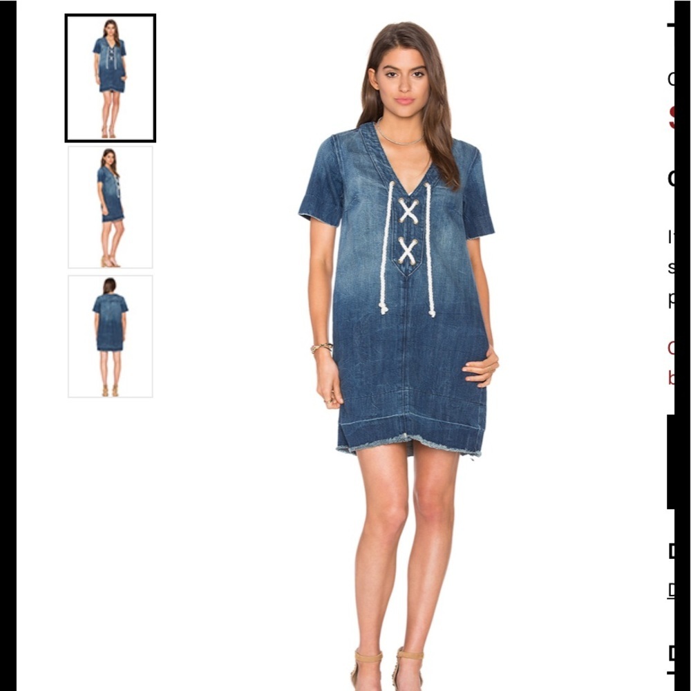 Current/Elliott All Lace Up Denim Dress